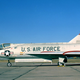 Convair F-102 Delta Dagger, the predecessor to the F-106 Delta Dart. Note the triangular tail and air intakes placed alongside the cockpit. (US Air Force)